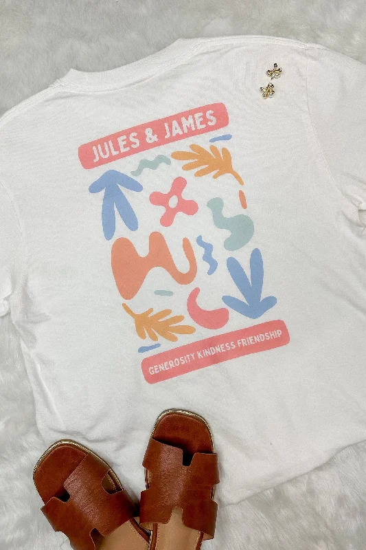 J&J Pastel Abstract Graphic TeeRunning T-Shirts